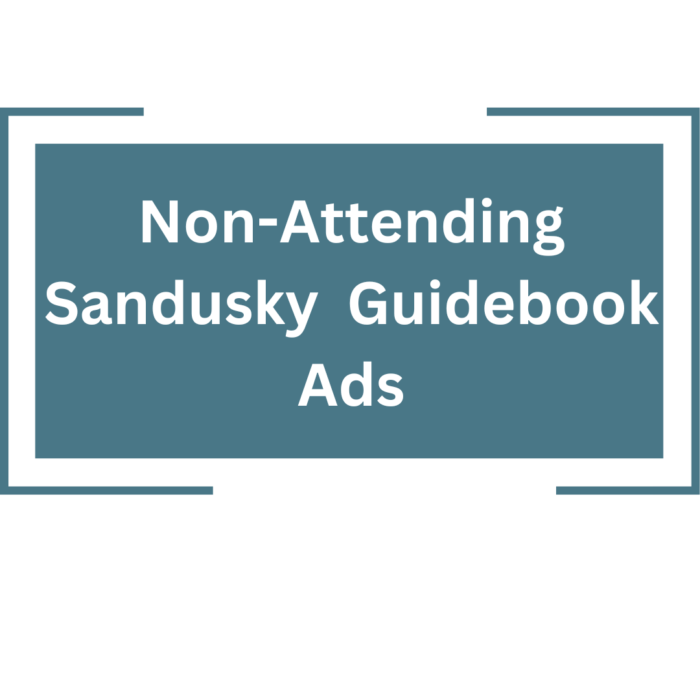 Non-Attending Vendor: Sandusky Conference Guidebook Ads